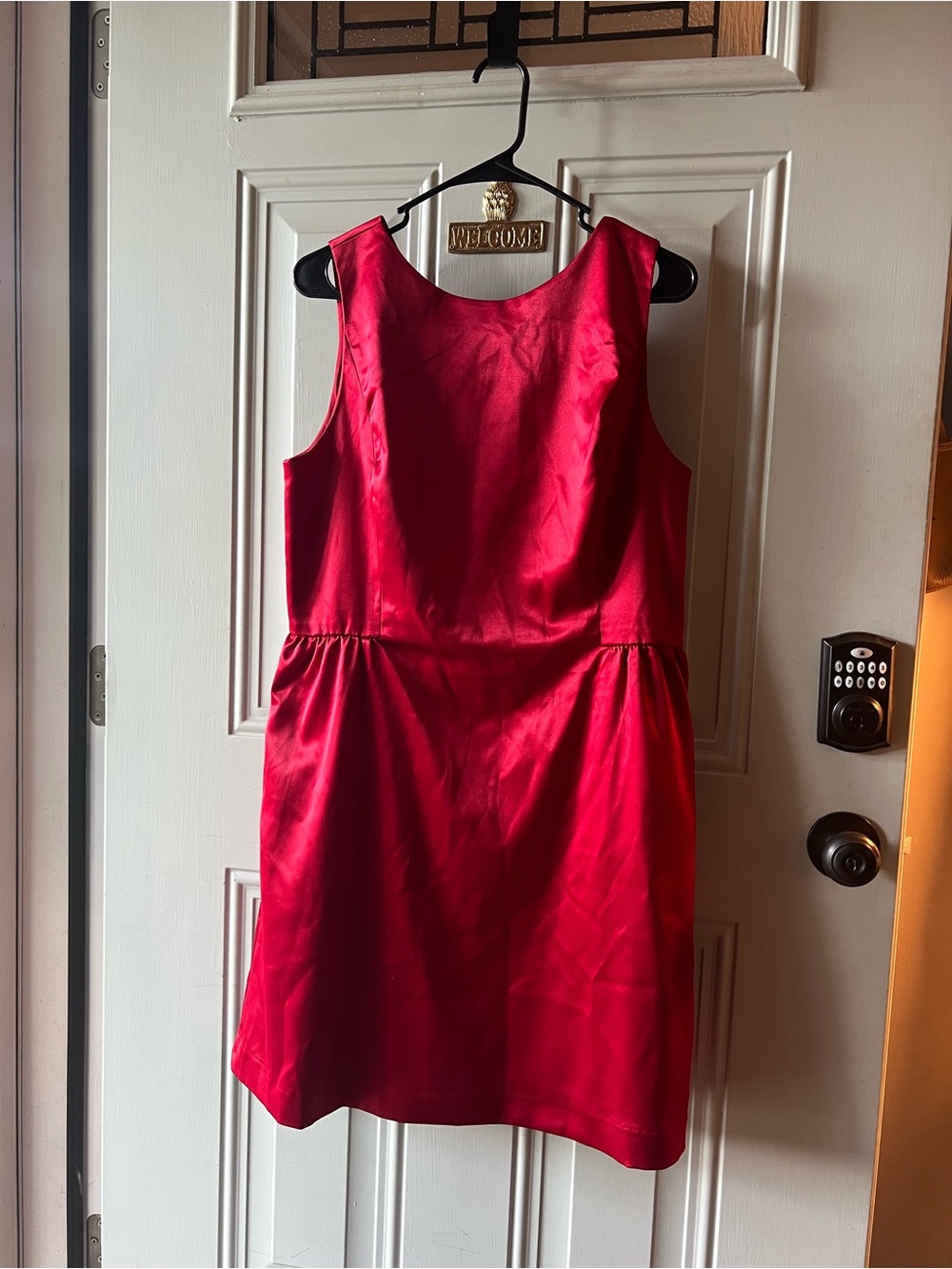 GAP Bright Red Sleeveless Satin Mini Dress